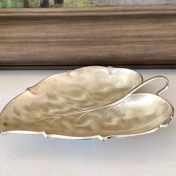 Caravelle by Hoka tarnish resistent silver plate Silver Leaf tray west Germany - Picture 3 of 11